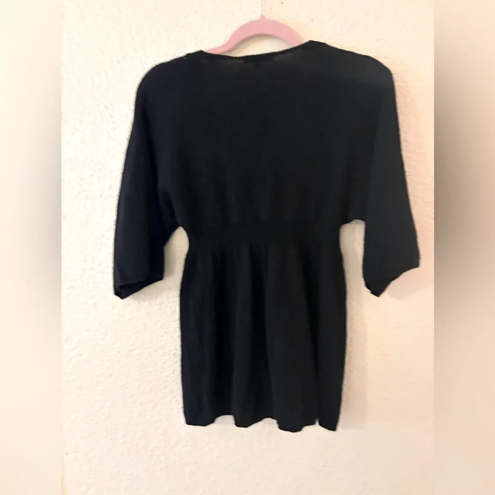 Vince Cashmere Women's Black Sweater Kimono Sleeves M - Picture 2 of 6